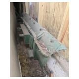 Green industrial scraper with mount
