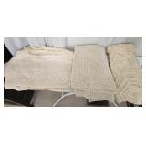 Vintage Large Heavy Lace Like Linens