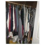 Closet lot of clothes and more