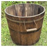 Large Wooden Barrel Basket