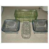 Lot of 4 Refrigeration Glass Containers