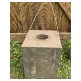 Large Vintage Wood & Metal Cricket Bucket