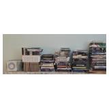 Estate lot of CDs and VHSs