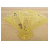 Fenton style hobnail ruffled edge vase