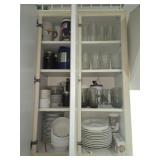 2 Kitchen Cabinets FULL of Misc Plates Bowls Cups