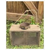 Vintage Wood & Metal Cricket Bucket