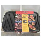 Lot of 2 Cast Iron Nordic Ware Grill Griddle