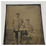 Antique civil war tin photo