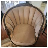 Large circular beige color arm chair