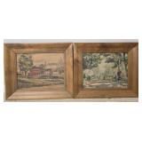 Pair of framed prints
