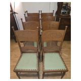 Set of 8 antique wood chairs