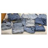 Large Estate Lot of Blue Jeans Shorts Pants Etc