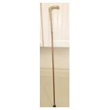 Ornate Copper Tip Walking Cane w Initials