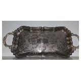 English silver Leonard silver plated tray