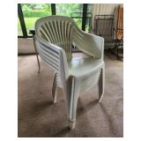 Lot of 6 Plastic Stacking Chairs