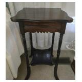Gorgeous dark wood side table