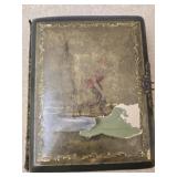 Antique photo album with photos