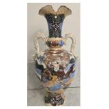 Hand painted large Asian style vase