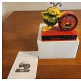 Vintage raid bug clock radio