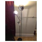 Metal double light floor lamp