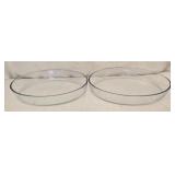 Lot of 2 glass trays