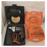 Black n decker drill with bits