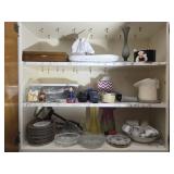 Estate cabinet lot of decor and more