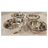 4 silver plated serving bowls