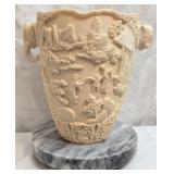 Heavy Decorative Resin Vase Marble Base SEE DESC