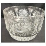 Large decorative bohemian crystal star bowl
