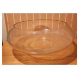 Large Thick Vintage Glass Bowl
