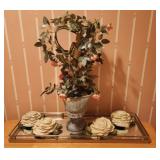 Mirrored Tray with Home Accent Items