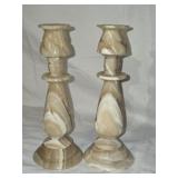 Pair of Marble Candle Stick Holders