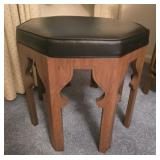 Cushion top wood stool