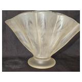 Vintage Frosted Blown Glass Decorative Vase