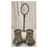 Vintage electroplated caddy