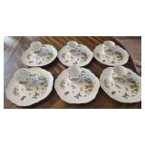 Set of 6 cups and saucers