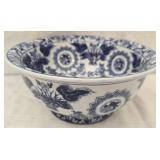 Blue and white mixing bowl