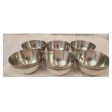 6 sterling silver bowls