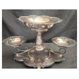 Vintage electroplated epergne