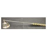 Unique blue and yellow Candle snuffer