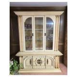 Large 2 pc Glass Front China Cabinet CABINET ONLY