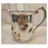 Silver over copper vintage pitcher