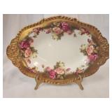 Royal Chelsea golden rose bone china plate