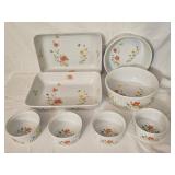 8 pcs Country Flowers by Andrea Dishes
