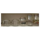 Estate lot of glass jars
