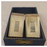 Pair of sterling silver napkin holders