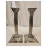 Vintage Pair of silver plated candle holders