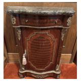 Antique French Side Cabinet with Marble Top