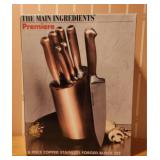 8 Piece Copper Stainless Forged Block Set